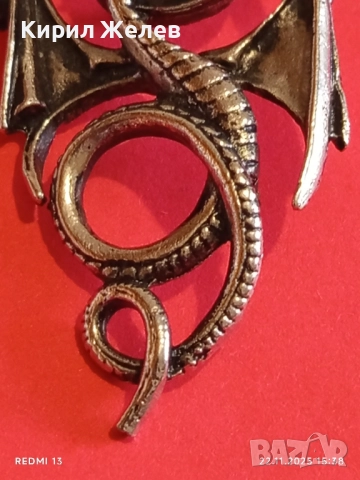 Медальон Whitby Wyrm Alchemy Gothic Dragon 52166, снимка 4 - Колиета, медальони, синджири - 52503301