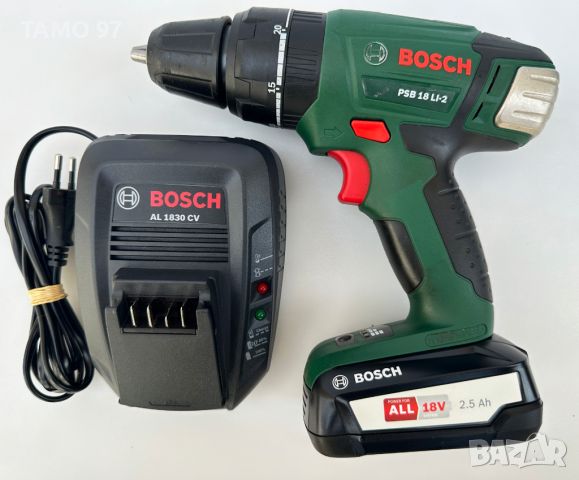 BOSCH PSB 18Li-2 - Ударен винтоверт 18V 2.5Ah, снимка 1 - Винтоверти - 46368301