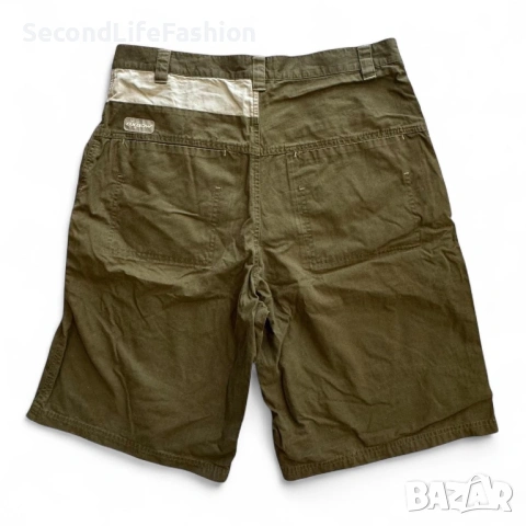 Винтидж мъжки къси панталони Oxbow в цвят каки, ​​размер XL, памучни с копчета, снимка 8 - Къси панталони - 53274631