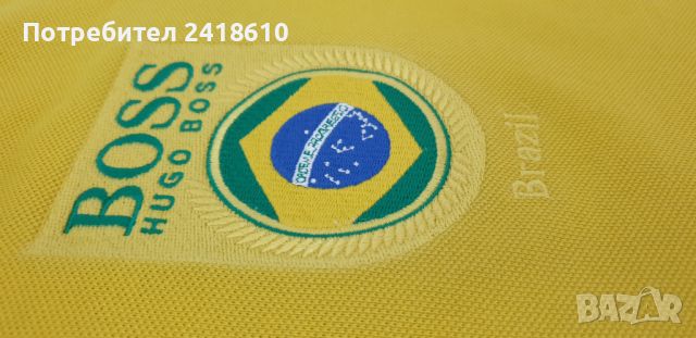 Hugo Boss Paddy Flag Brazil Cotton Modern Fit Mens Size M ОРИГИНАЛНА Тениска!, снимка 12 - Тениски - 46087928