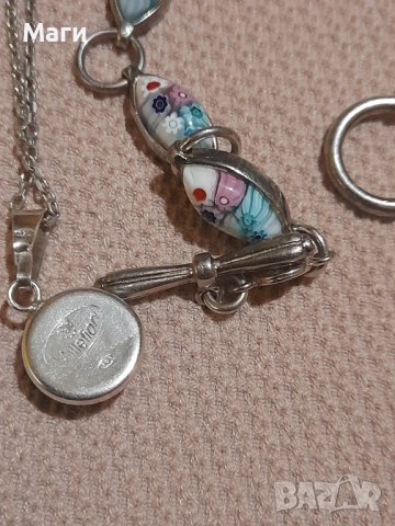 Сребърен комплект , снимка 2 - Колиета, медальони, синджири - 52518680