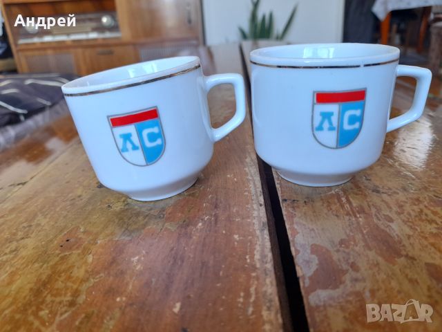 Стари чашки за кафе Левски Спартак, снимка 2 - Други ценни предмети - 45728536