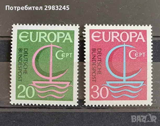 Германия 1966, снимка 1 - Филателия - 47242972