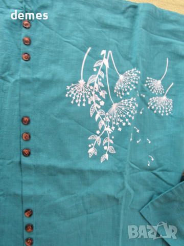 Дамска лилава блуза райе от тафта, размер XXL, снимка 3 - Туники - 53127057