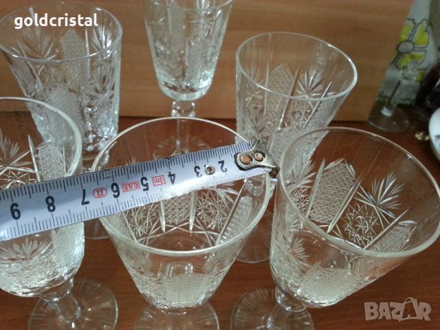 Кристални чаши , снимка 4 - Антикварни и старинни предмети - 45388192