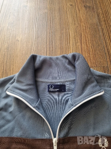 Страхотен мъжки суитчър горнище FRED PERRY размер L, снимка 5 - Спортни дрехи, екипи - 53780128