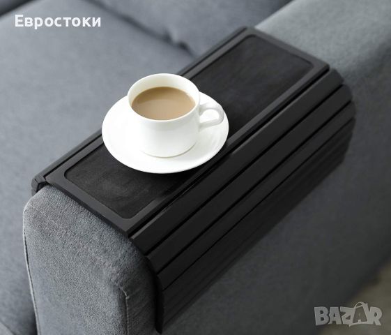 Slinky Safe / Гъвкава / Сгъваема масичка с табла за кафе с нехлъзгаща се подложка, за напитки, храна, снимка 2 - Маси - 46474511