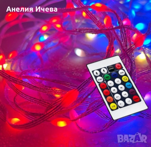 RGB Led лампички / 10метра/ подходящи за коледната украса " APP "С приложение за телефон., снимка 9 - Други - 52012239