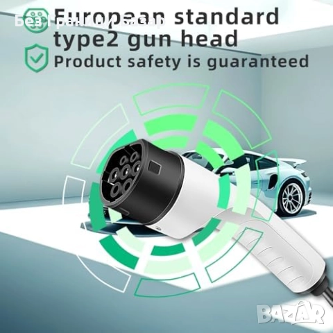 Ново Преносимо зарядно за електромобил Type 2, 3kW, 6–13A, UK щепсел, снимка 8 - Друга електроника - 52698501