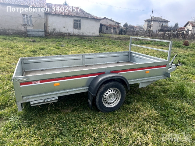 Ремарке GEWE P1800 – 3.00 x 1.50 м, рампи за товарене, спирачка Knorr, снимка 2 - Ремаркета - 53829641