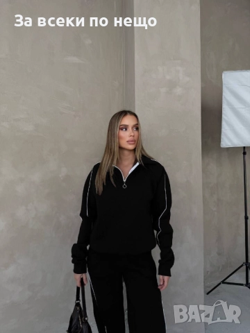 Дамски Памучен Ватиран Спортен Комплект🔝Дамски Спортен Екип - Налични Различни Цветове Код S211, снимка 6 - Спортни екипи - 52419313