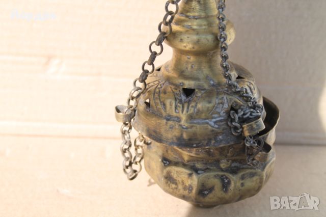 Старо бронзово кандило, снимка 15 - Антикварни и старинни предмети - 45422053
