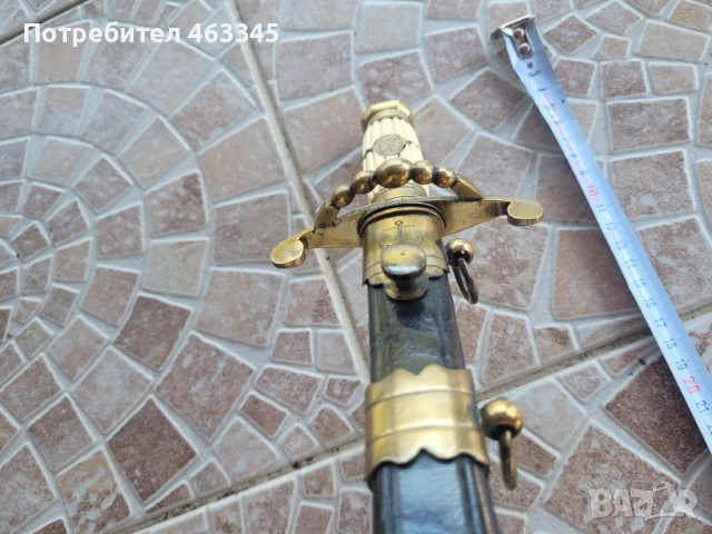 Нож, кама, кинжал, кортик. Британски морски кортик, снимка 5 - Антикварни и старинни предмети - 51444797