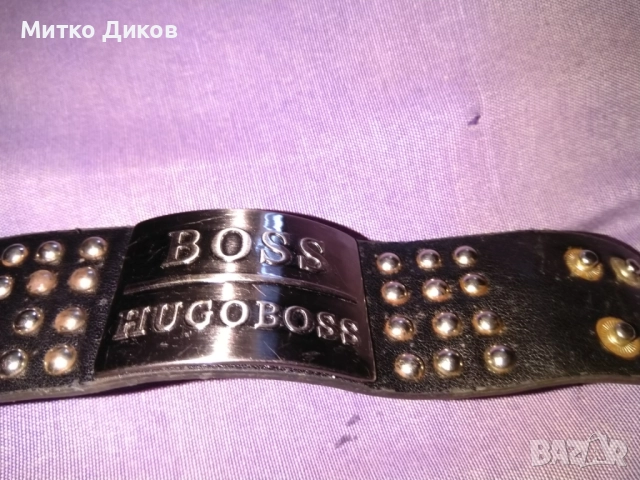 Верижка за ръка маркова на Хуго Бос метал естествена кожа 232х43мм три позиции, снимка 4 - Други - 51835629
