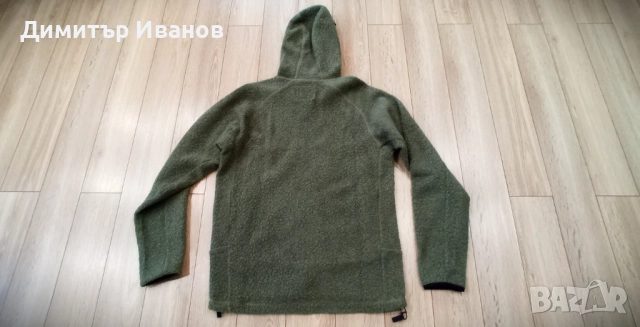 ЧИСТО НОВ! Суитшърт, мъжко вълнено яке с качулка Bergans Vaagaa Merino Terry , снимка 4 - Суичъри - 51886721