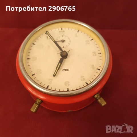 Часовник будилник PRIM Jilent Чехословакия работещ, снимка 7 - Антикварни и старинни предмети - 52665073