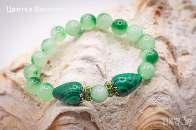 Гривна от полускъпжценни камъни, снимка 9 - Гривни - 53723547