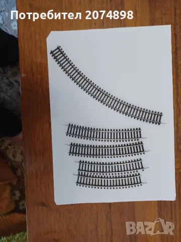 Лот извити релси(половинки), мащаб 1:120