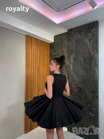 Елегантна дамска черна рокля , снимка 3 - Рокли - 49486509