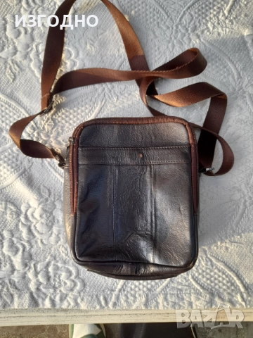 ЧЕРЕН ПЕТЪК 30 ЛЕВА МЪЖКА ЧАНТИЧКА ОТ ЕСТЕСТВЕНА КОЖА , снимка 2 - Чанти - 52290474