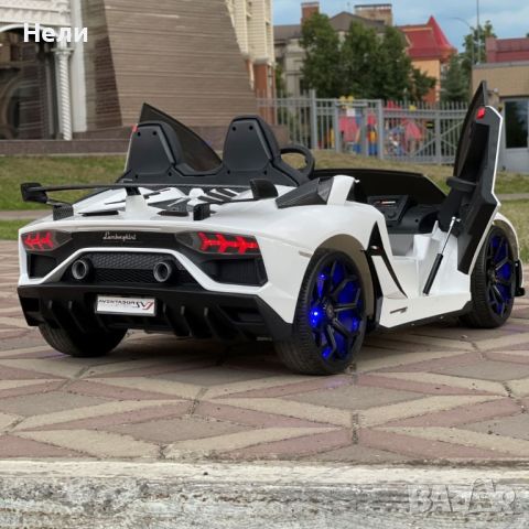 Двуместна КОЛА Licensed Lamborghini Aventador SVJ 24V с функция дрифт, снимка 8 - Детски велосипеди, триколки и коли - 46663621