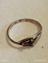 Винтидж сребърен пръстен с паднал камък майсторска ръчна изработка 39963, снимка 3