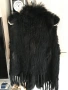 Natures Collection eлек в черно с естествен косъм заек и лисица XS/Sсица XS/S, снимка 3