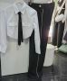 Дамска къса риза с вратовръзка, снимка 1 - Ризи - 45416946