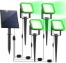 NATPOW LED соларни прожектори, IP65 водоустойчиви външни, зелено