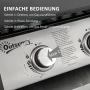 Газова скара Outsunny с капак, 3 горелки, тава за мазнина, незалепваща плоча, снимка 6
