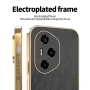 Honor 400 Pro 5G Удароустойчив Кожен Electroplating Silk Texture PU Leather Coated /PC TPU Калъф и П, снимка 3