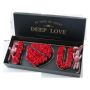 Подаръчна кутия с червени рози с надпис I LOVE YOU - LOVE BUKET RED, снимка 2