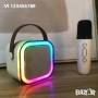K12 Мини Bluetooth високоговорител С 2 караоке микрофона, снимка 3
