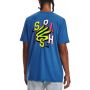 Мъжка тениска under armour curry splash party tee blue   l, снимка 1