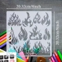 Огън пламък пожар стенсил шаблон спрей торта украса сладки Scrapbooking, снимка 2
