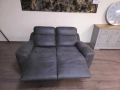 Тъмно сив диван от плат двойка с електрически релаксиращ механизъм, снимка 8