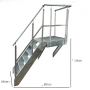 Метално стълбище с площадка 6 стъпала | За монтаж към стена | Поцинковано, снимка 3