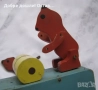Стари механични играчки, с мечета и трион, зайци, заек дървена, играчки, антика, снимка 14
