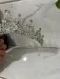 1бр. Висококачествена сплав Тиара Булчинска корона от планински кристал, Блестяща, Принцеса Кралица, снимка 6