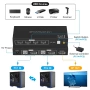 DisplayPort KVM суич 4K@60Hz – 2 компютъра към 1 монитор, снимка 2