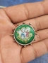 Сребърна брошка с guilloche enamel., снимка 8