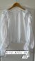 🤩 Нова разкошна сатен елегантна бяла блуза топ буфан ръкав барок бароков стил. , снимка 4
