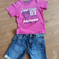 ZARA и DETROIT детски къси дънки, тениска и ризка, снимка 5 - Детски къси панталони - 45436398