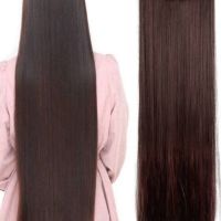 Качествена дълга коса/ цял екстеншън за по-голям обем и дължина на косата 100гр, дължина 60см, снимка 2 - Други - 45385983