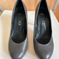 Сиви дамски обувки на ток, снимка 5 - Дамски обувки на ток - 45556901