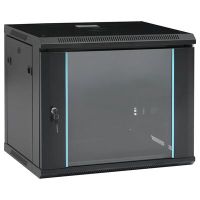 vidaXL 9U Сървърен шкаф за стенен монтаж, 19", IP20, 600x450x510 мм（SKU:30166, снимка 1 - Шкафове - 45909492