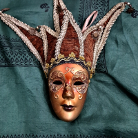 Винтидж венецианска маска , снимка 9 - Антикварни и старинни предмети - 45012508