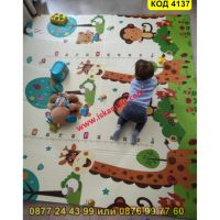 Сгъваемо детско килимче за игра, топлоизолиращо 180x200x1cm - Жираф и Цифри - КОД 4137, снимка 9 - Други - 45509466