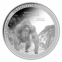 1 oz Сребро Праисторически живот 2022 - Конго, снимка 1 - Нумизматика и бонистика - 45075429
