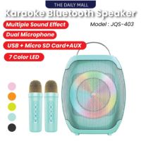 Преносима Bluetooth безжична тонколона JQS 403 с два микрофона, снимка 1 - Тонколони - 45374021